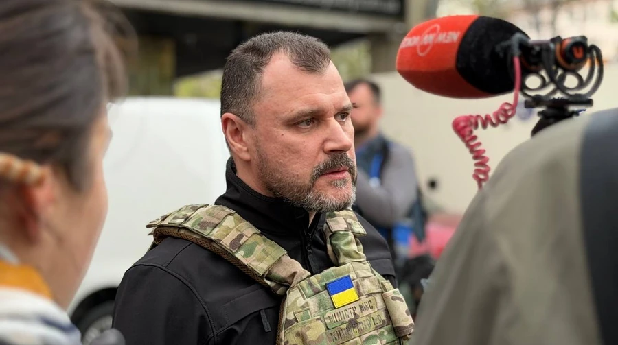 Ігор Клименко під час спілкування з журналістами після теракту в Києві