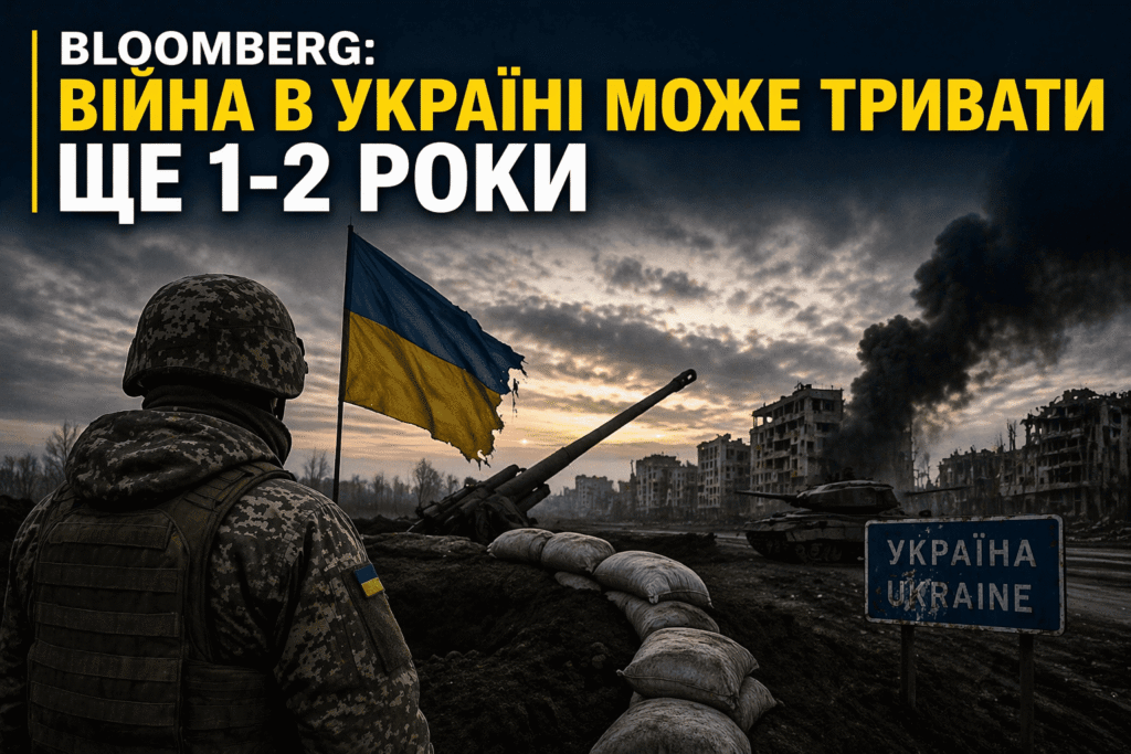 Ілюстрація до матеріалу Bloomberg про те, що війна в Україні може тривати ще один-два роки