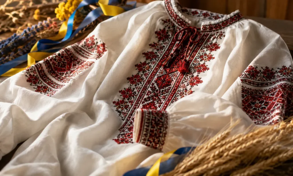 Українська вишиванка з традиційним орнаментом до Дня вишиванки 2026