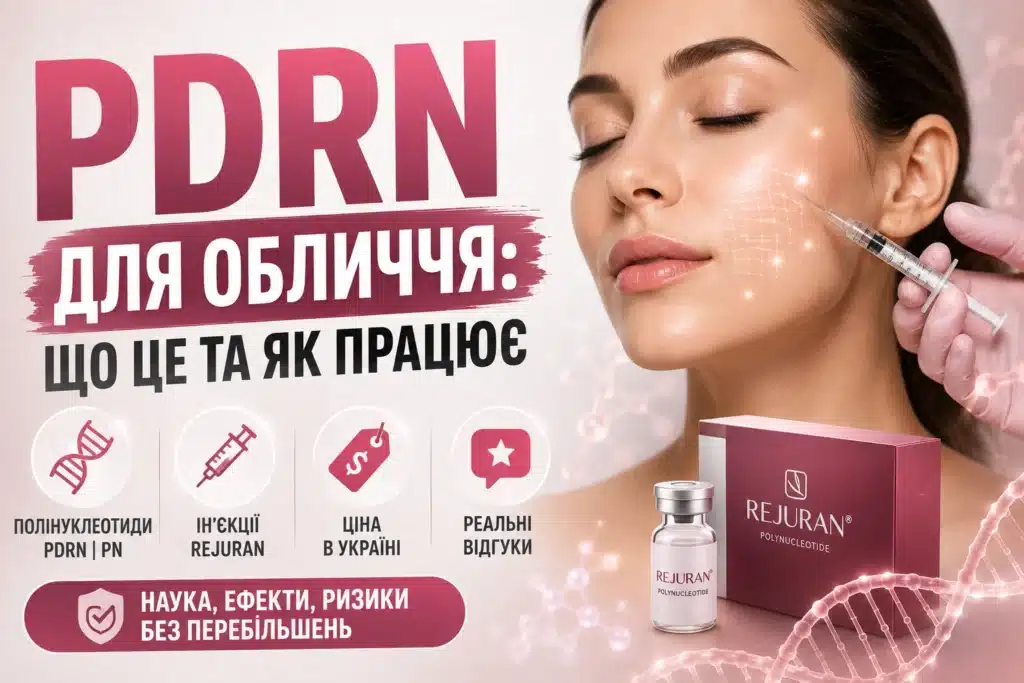 PDRN для обличчя та ін’єкції Rejuran: полінуклеотиди PN, ефекти, ризики, ціна процедури в Україні та відгуки.