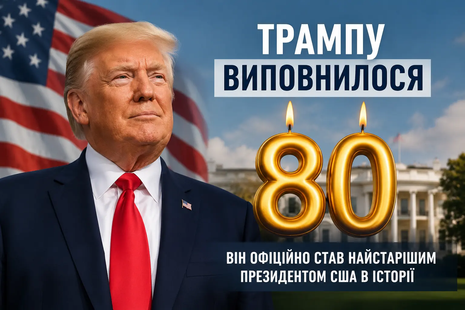 Дональду Трампу виповнилося 80 років на тлі дискусій про вік президента США