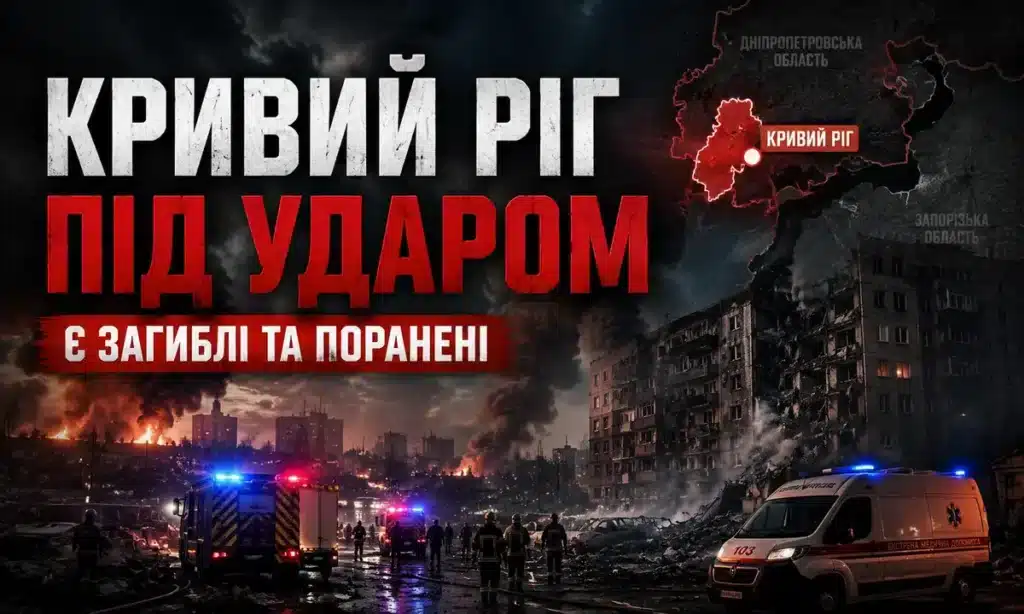 Наслідки балістичного удару по Кривому Рогу, є загиблі та поранені