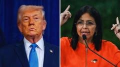 Трамп і Делсі Родрігес на зустрічі в ООН у Нью-Йорку під час переговорів щодо Венесуели