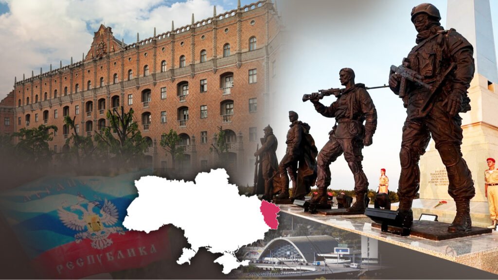 окупований Луганськ вулиці міста під контролем російських військ