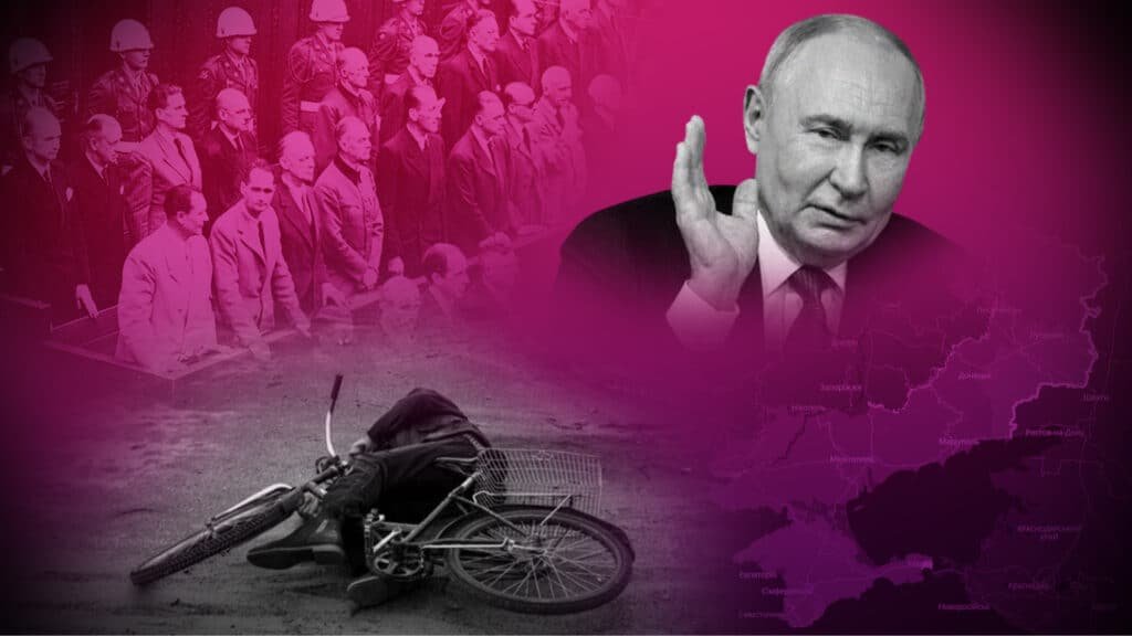 Міжнародний трибунал Путін: зала суду під час винесення вироків за воєнні злочини