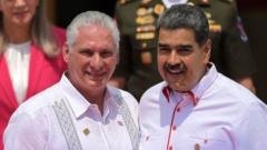 Венесуела Куба розрив союзу прапори двох країн на тлі кризи відносин
